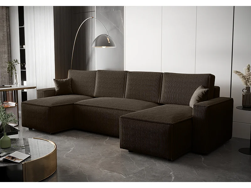 BEDANTE Canapé d'angle avec fonction de couchage AMBRO U Poso 06