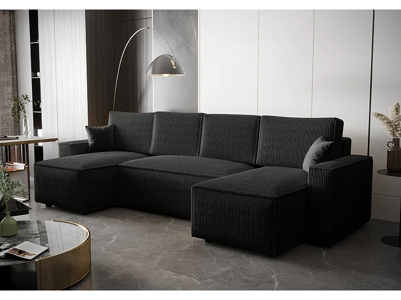 BEDANTE Narożnik AMBRO U Poso 135 z funkcją spania i pojemnikiem, kształt U, rozkładana sofa