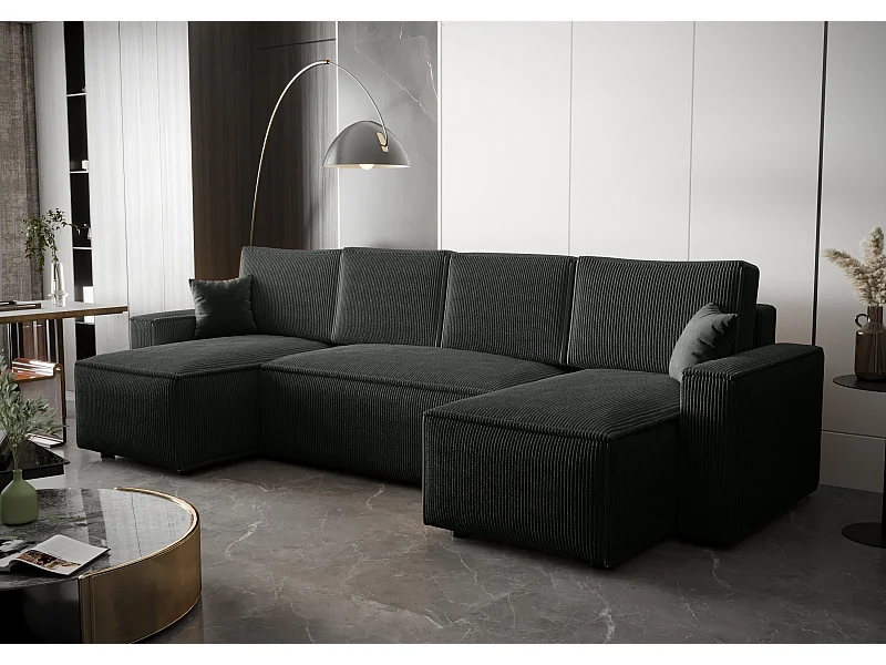 BEDANTE Canapé d'angle avec fonction de couchage AMBRO U Poso 34