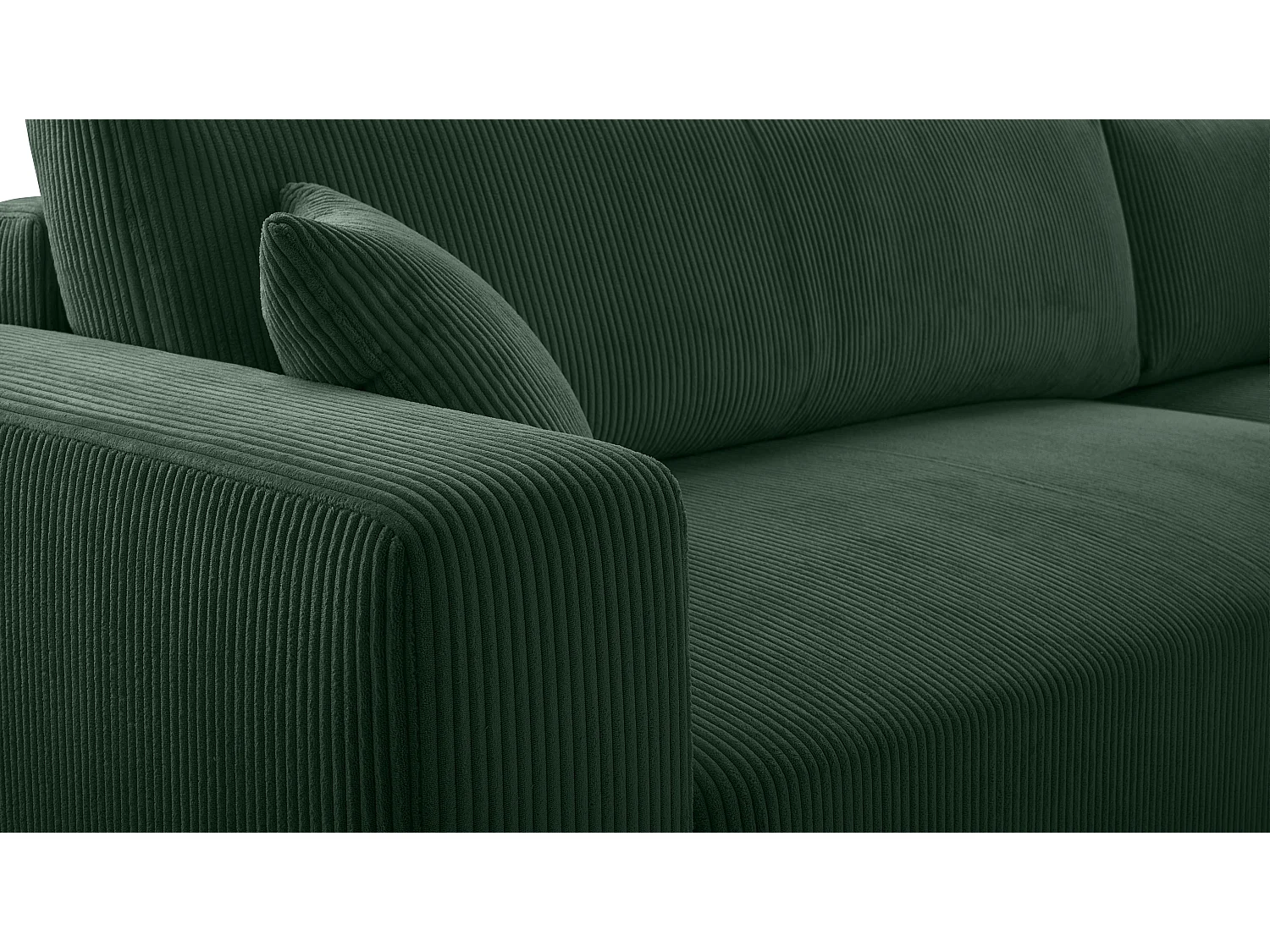 AX LIVING Canapé d’angle vert foncé Catea avec fonction lit – 279 cm D