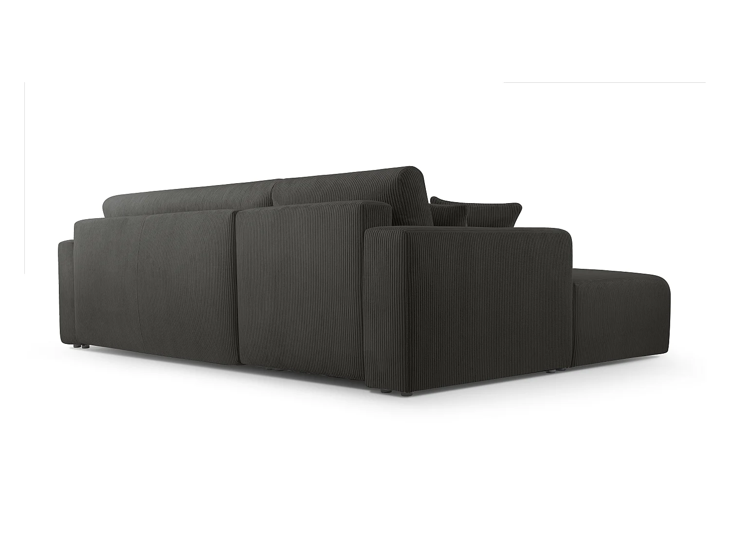 AX LIVING Catea Eckschlafsofa mit Bettkasten Dunkelgraues 279cm L