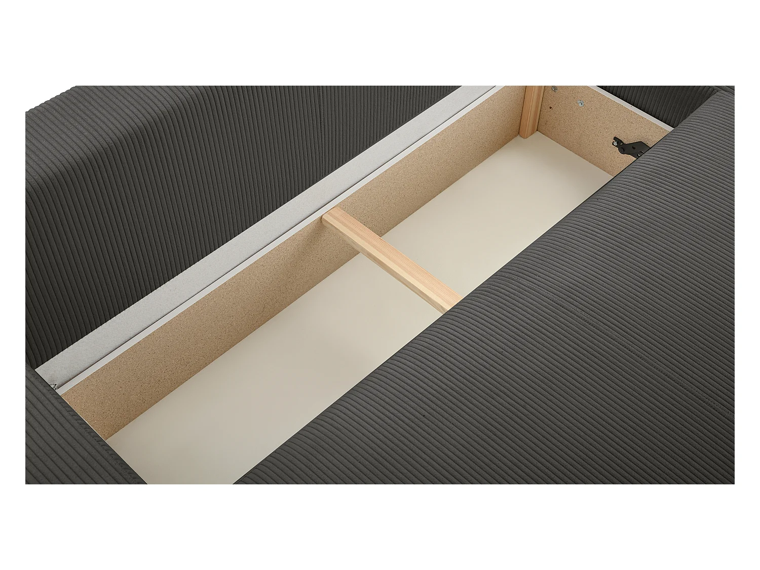 AX LIVING Catea Eckschlafsofa mit Bettkasten Dunkelgraues 279cm L