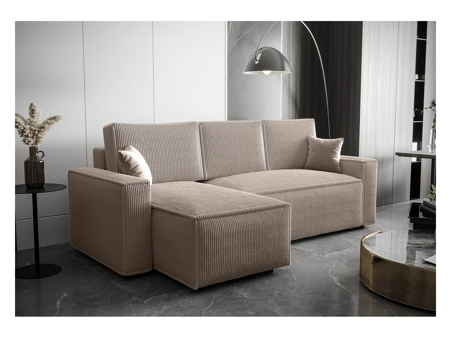 BEDANTE Ecksofa L AMBRO Poso 02 Links mit Schlaffunktion