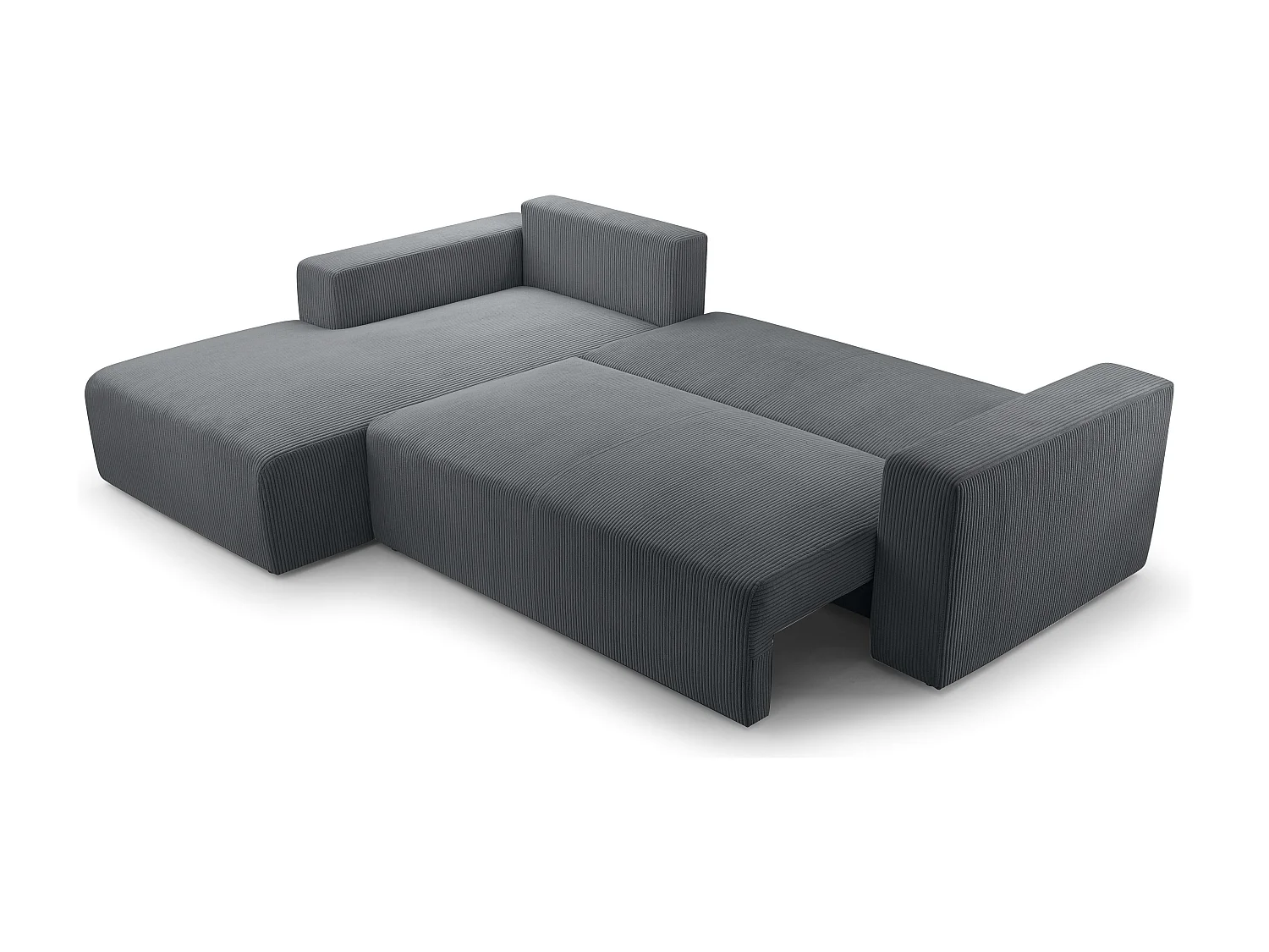 AX LIVING Catea grijze hoekbank met slaapfunctie – 279 cm L