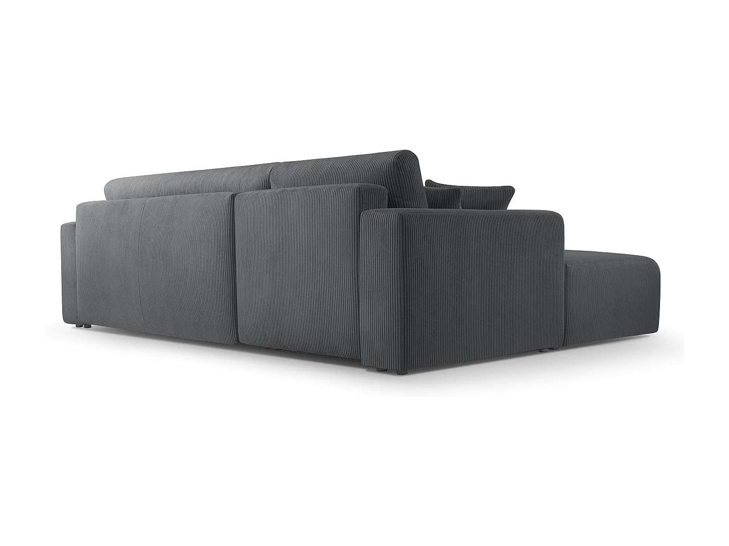 AX LIVING Canapé d’angle gris Catea avec fonction lit – 279 cm G