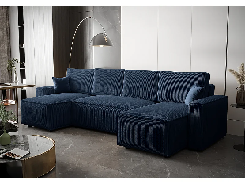 BEDANTE Ecksofa U AMBRO Poso 05 mit Schlaffunktion U-Form, Sofa mit Stauraum, Bettkasten, Wohnzimmersofa, Couch, Sofa, Bettsofa