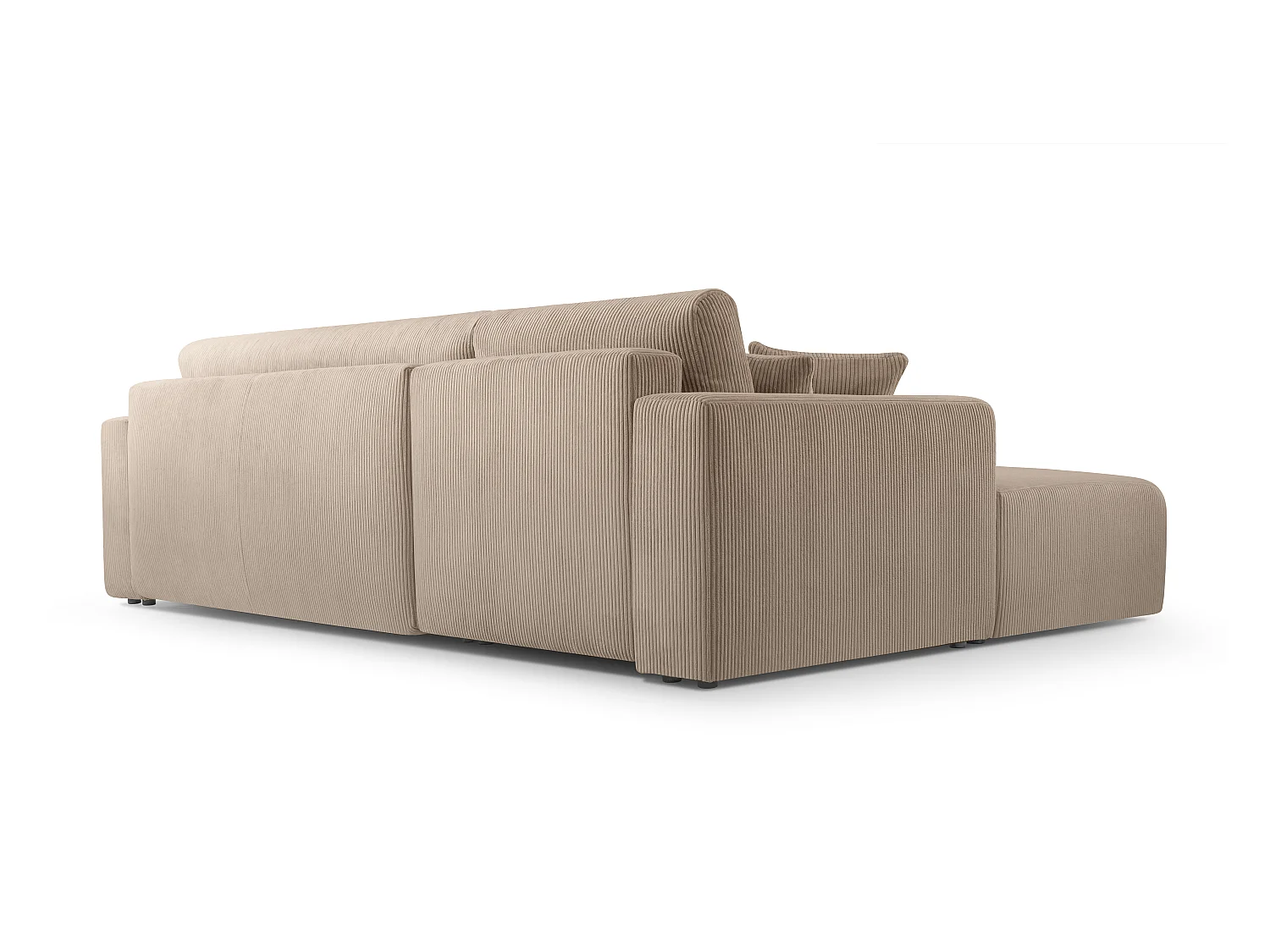 AX LIVING Catea beige hoekbank met slaapfunctie 279 cm opbergruimte L