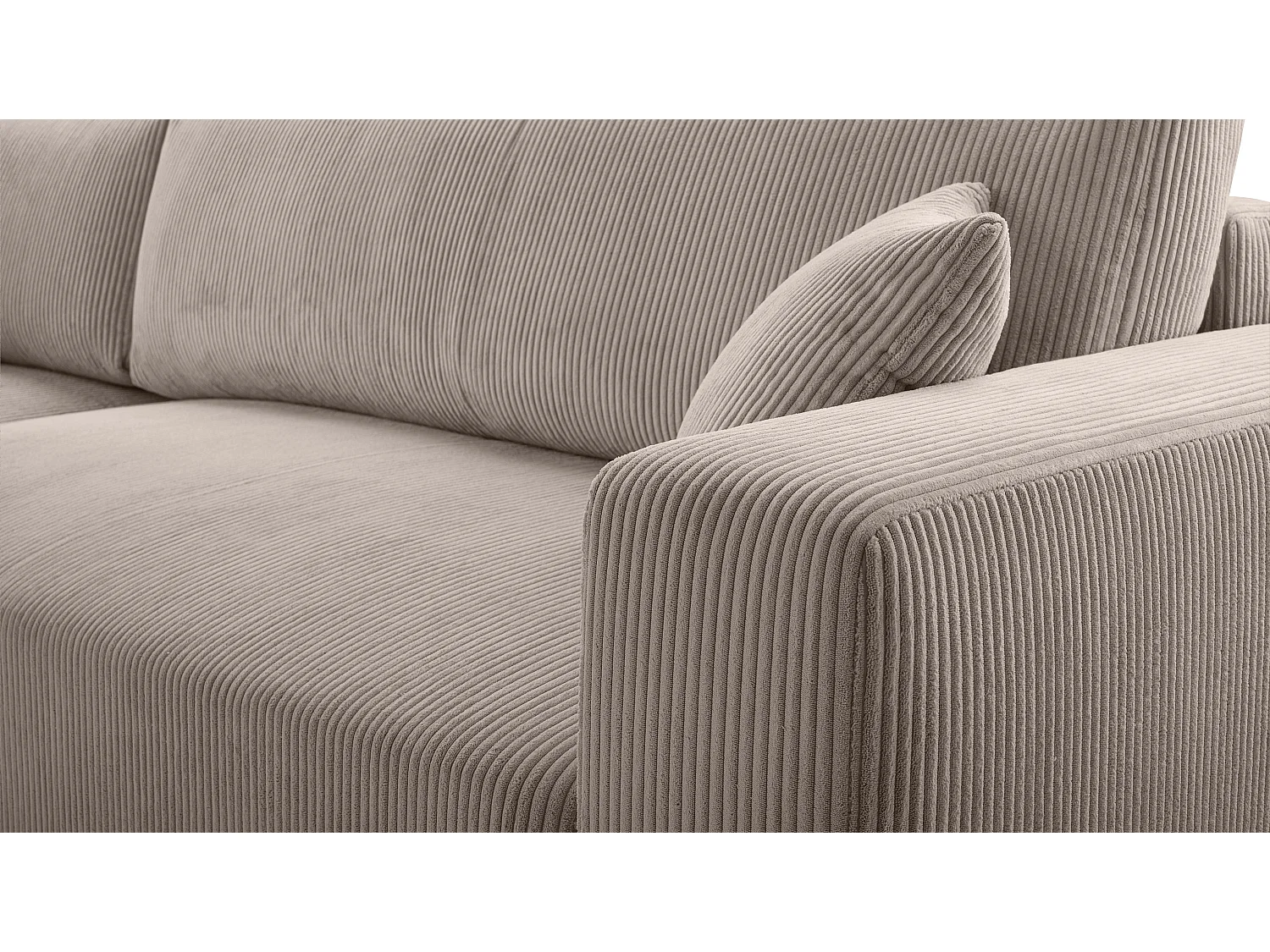 AX LIVING Catea beige hoekbank met slaapfunctie 279 cm opbergruimte L