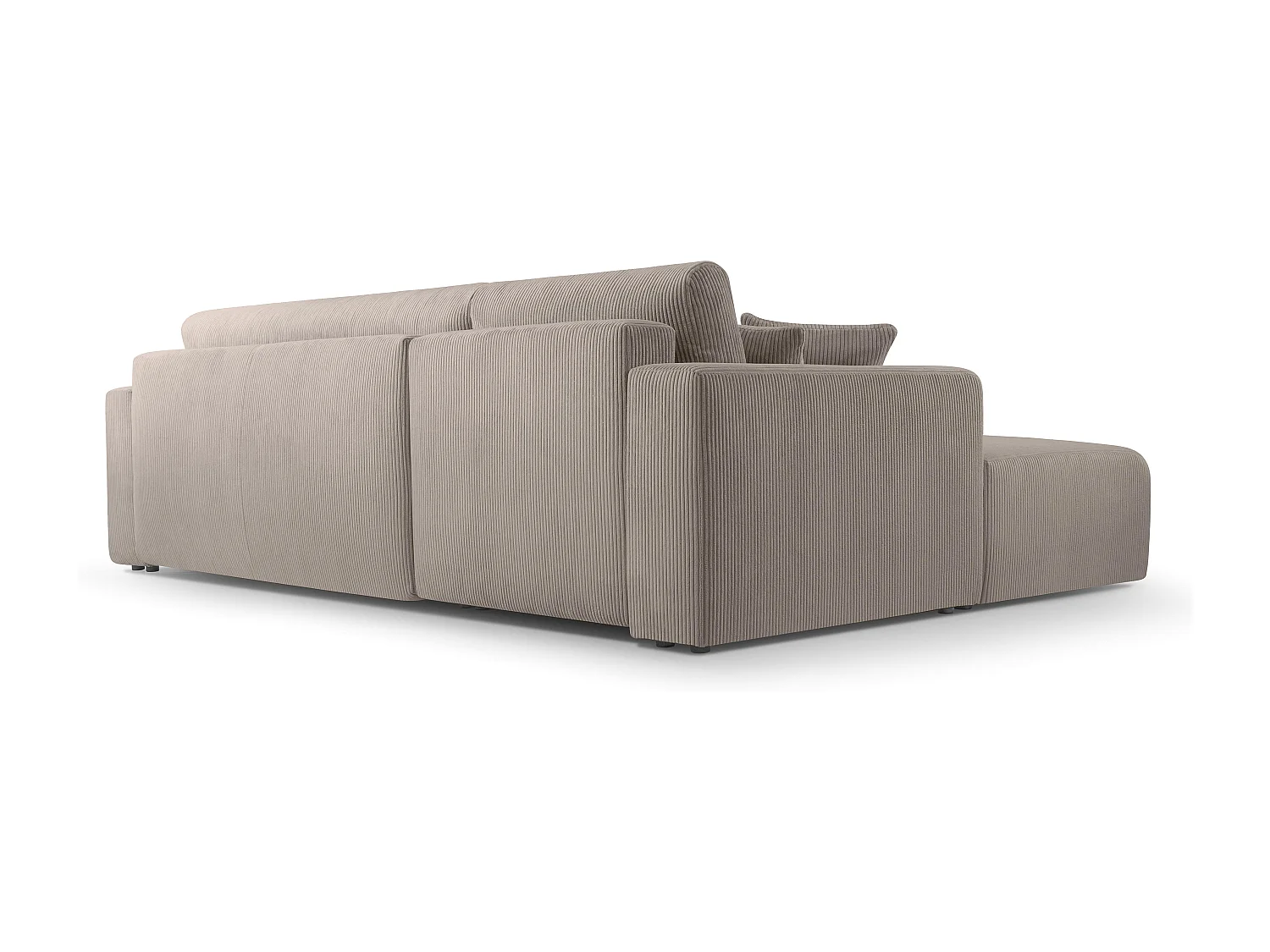 AX LIVING Canapé panoramique en U blanc Catea avec fonction lit 364 cm