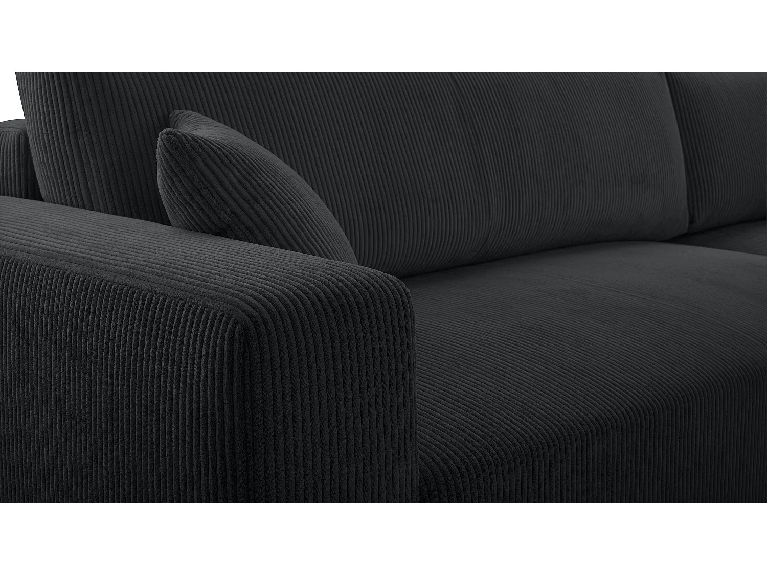 AX LIVING Catea donkergrijze hoekbank met slaapfunctie – 279 cm R