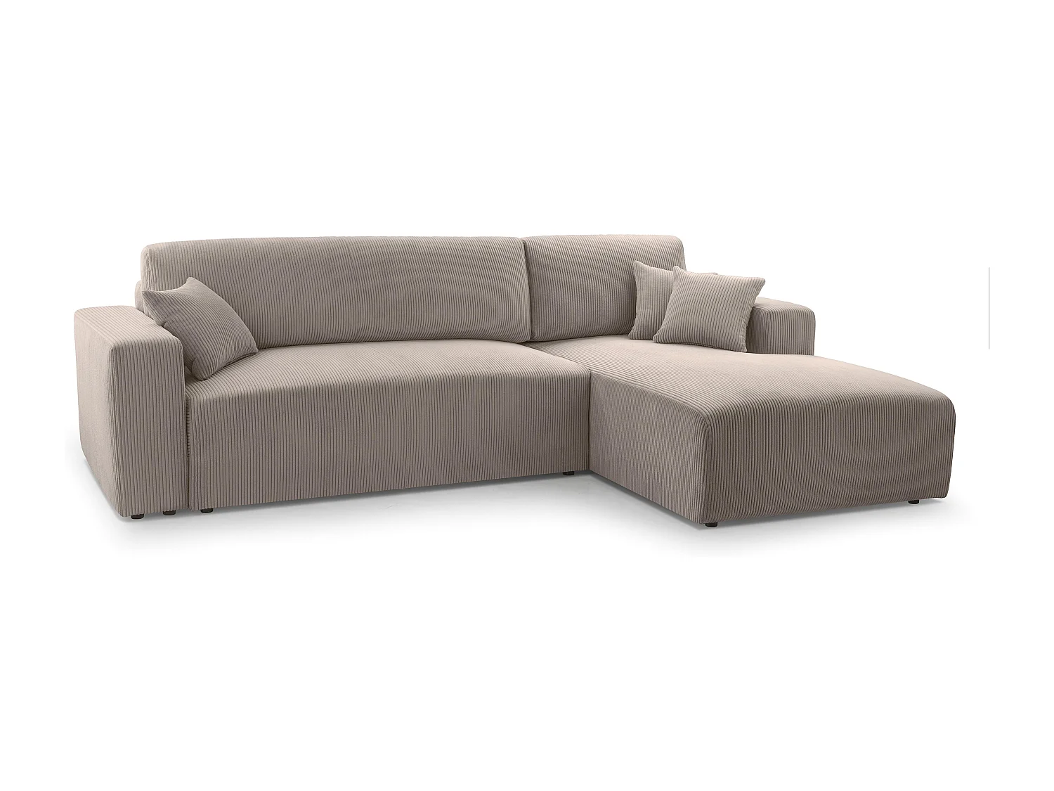 AX LIVING Canapé panoramique en U blanc Catea avec fonction lit 364 cm