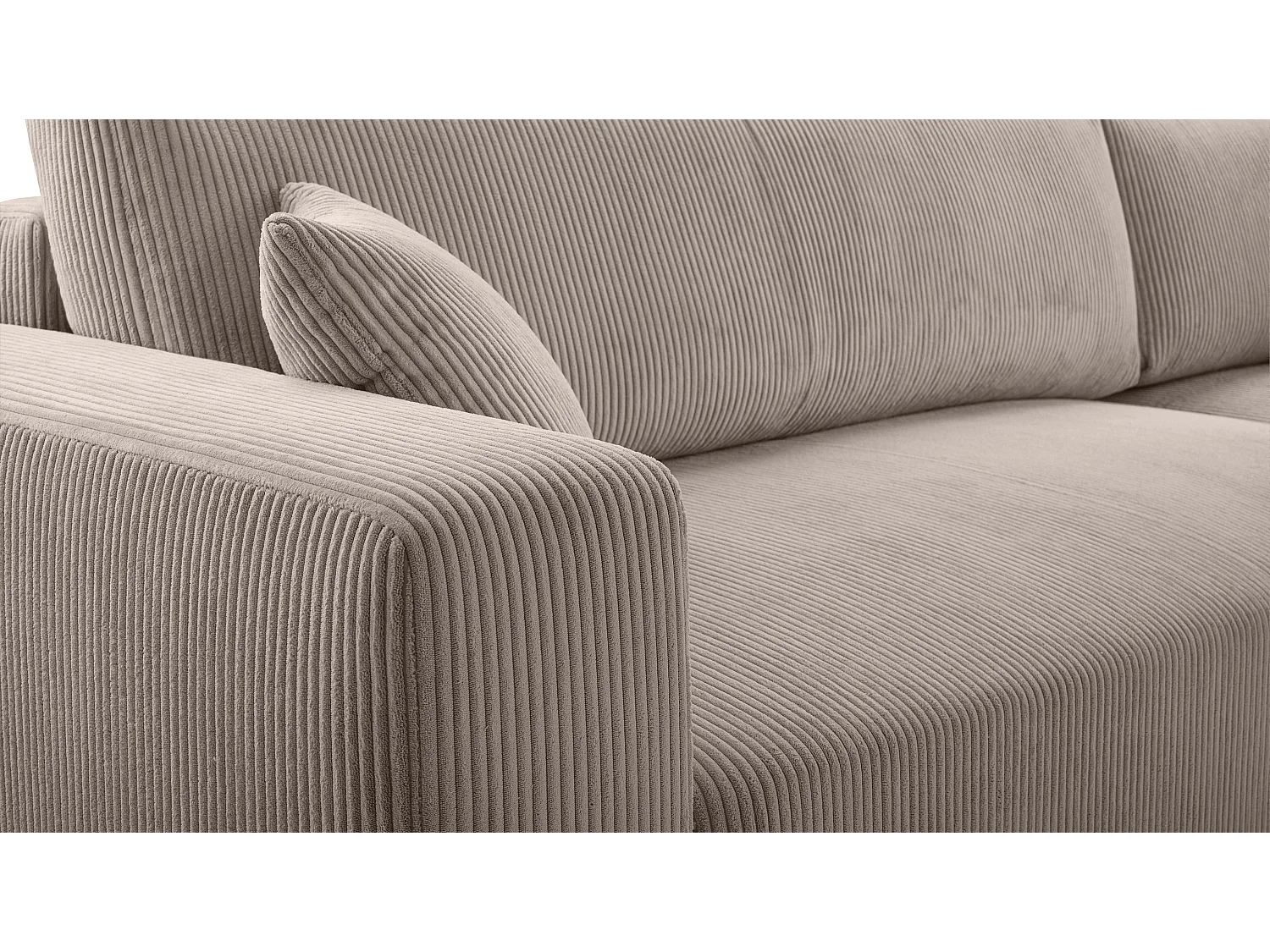 AX LIVING Canapé panoramique en U blanc Catea avec fonction lit 364 cm