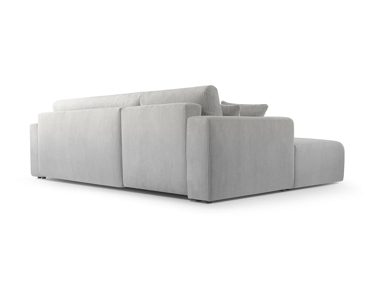 AX LIVING Catea Eckschlafsofa mit Bettkasten Hellgraue Ecksofa 279cm L