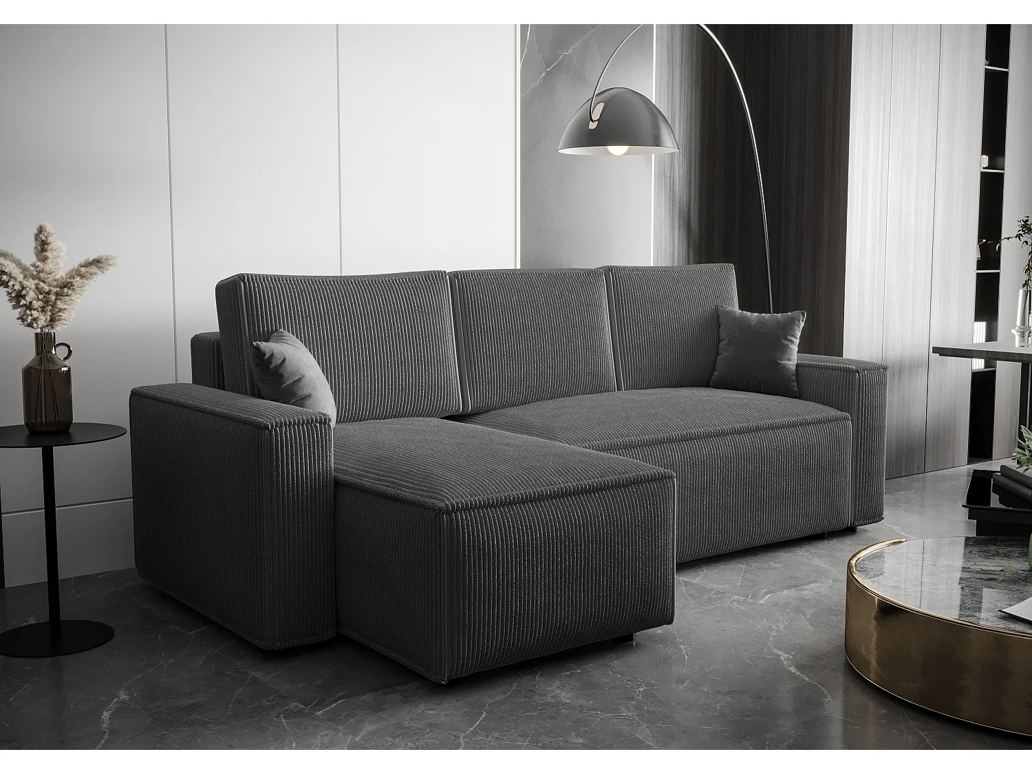 BEDANTE Ecksofa L AMBRO Poso 60 Links mit Schlaffunktion