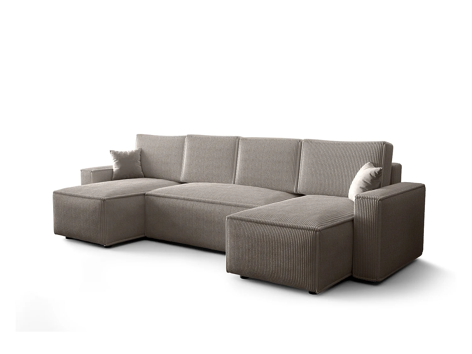 BEDANTE Ecksofa U AMBRO Poso 100 mit Schlaffunktion U-Form, Sofa mit Stauraum, Bettkasten, Wohnzimmersofa, Couch, Sofa, Bettsofa