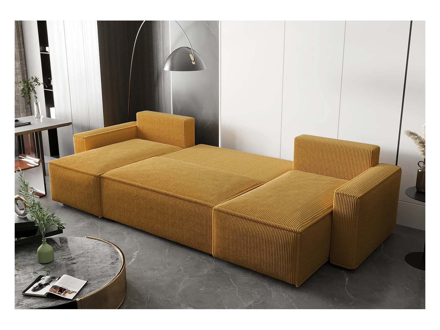 BEDANTE Ecksofa U AMBRO Poso 100 mit Schlaffunktion U-Form, Sofa mit Stauraum, Bettkasten, Wohnzimmersofa, Couch, Sofa, Bettsofa