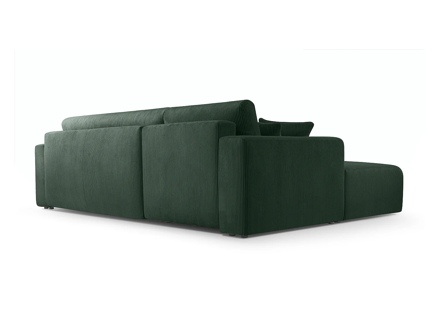 AX LIVING Catea Eckschlafsofa mit Bettkasten Dunkelgrünes 279 cm L