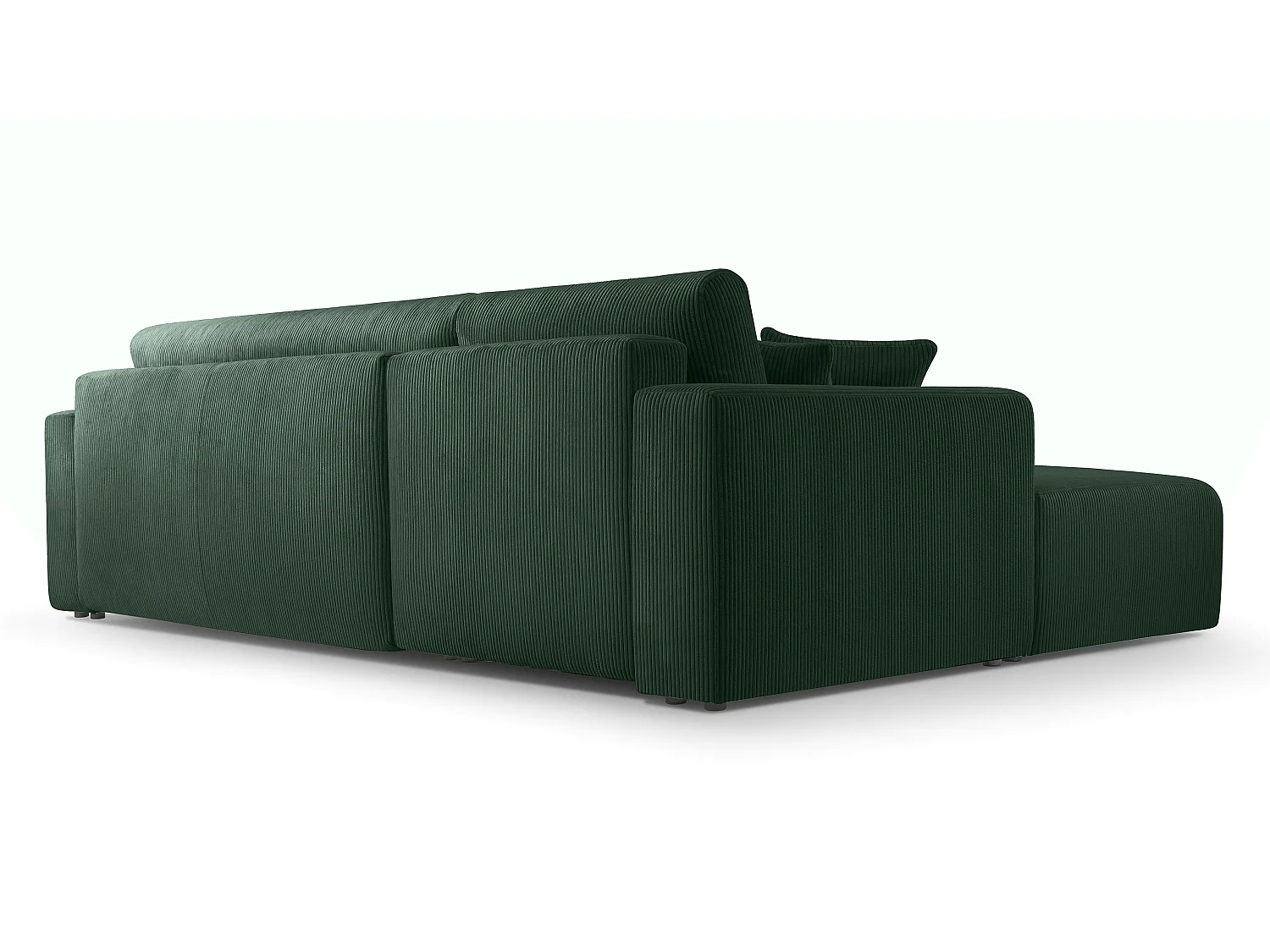 AX LIVING Catea donkergroene hoekbank met slaapfunctie 279 cm L