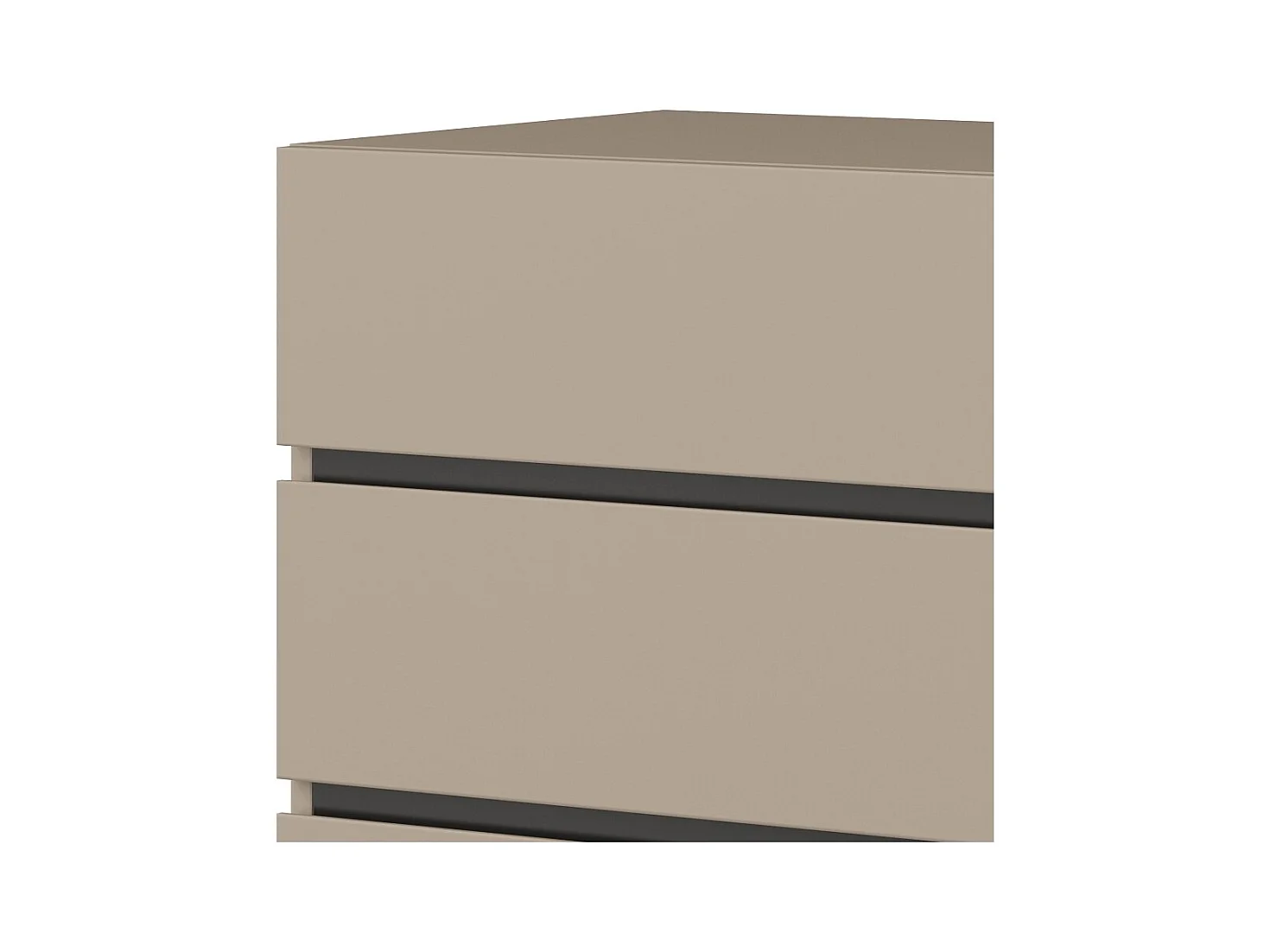 Commode HAVANA beige et noir – 4 tiroirs – Élégance moderne et rangement compact