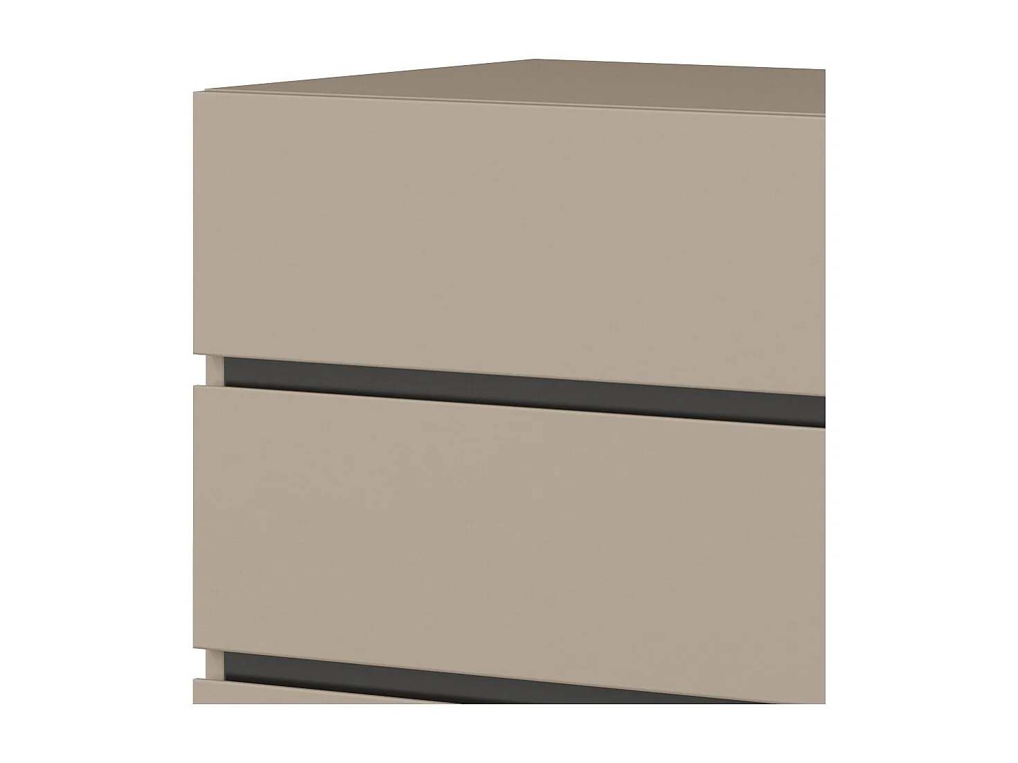 Comoda HAVANA bege e preta – 4 gavetas – Elegância moderna e armazenamento compacto