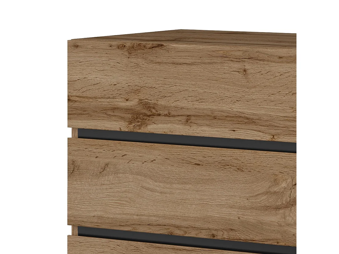 Cómoda HAVANA en roble y negro – 4 cajones – Estilo natural y almacenamiento moderno