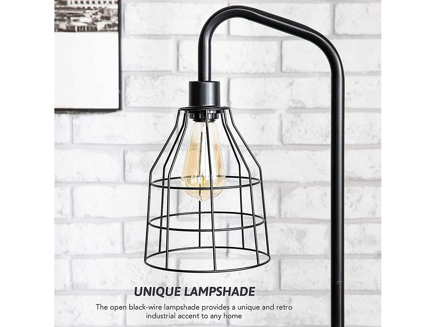 Lampadaire,lampadaire industriel,lampe sur pied avec ampoule LED 6W,douille E26,interrupteur à pédale,lampadaire moderne pour chambre à coucher,bureau