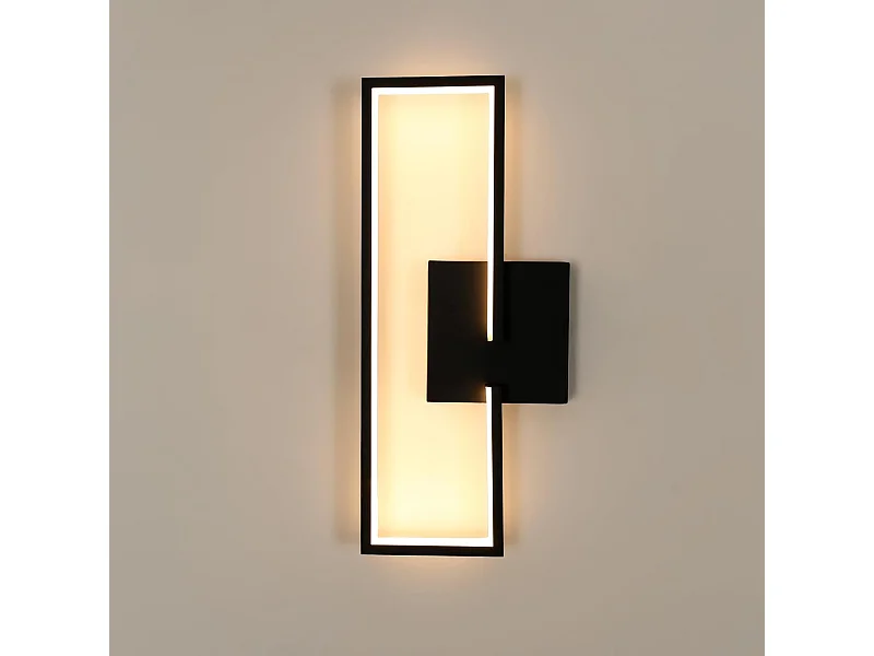 Applique Murale Intérieure 17W Simple Square Lampe Murale LED, Applique Murale Chambre Moderne Décoration,Applique Murale pour Salon, Chambre, Couloir
