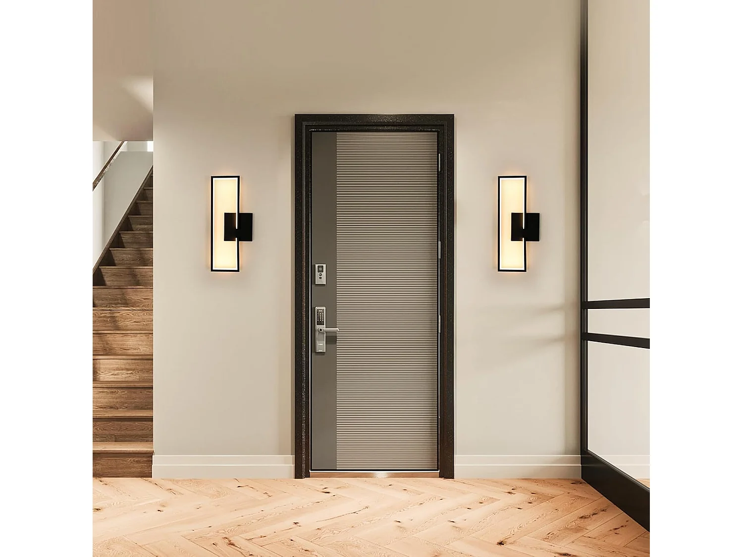 Applique Murale Intérieure 17W Simple Square Lampe Murale LED, Applique Murale Chambre Moderne Décoration,Applique Murale pour Salon, Chambre, Couloir