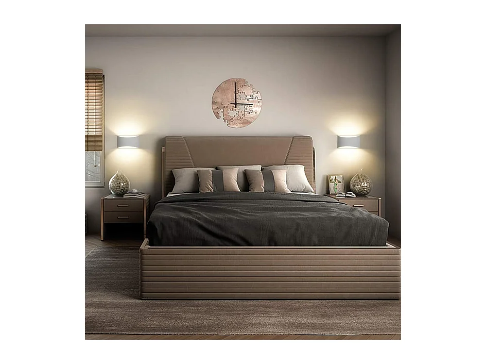 Appliques Murales Interieur,Blanc Lampe Murale LED 7W Blanc Chaud Moderne Applique Murale en Plâtre pour Chambre Couloir Salon(G9 LED ampoule Inclure)