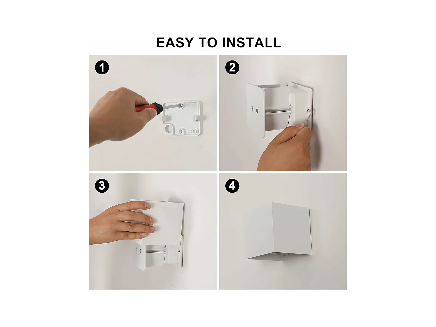 Lot de 2 Applique Murale LED Extérieure et Intérieure, Luminaire Moderne Up Down pour Chambre et Salon（Gris Sable,6W,Lumière Neutre 4000K）