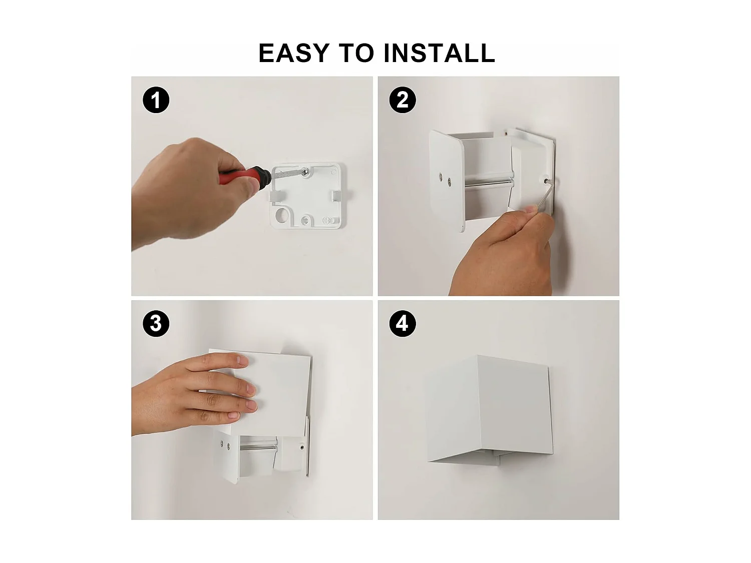 Lot de 2 Applique Murale LED Extérieure et Intérieure, Luminaire Moderne Up Down pour Chambre et Salon（Gris Sable,6W,Lumière Neutre 4000K）