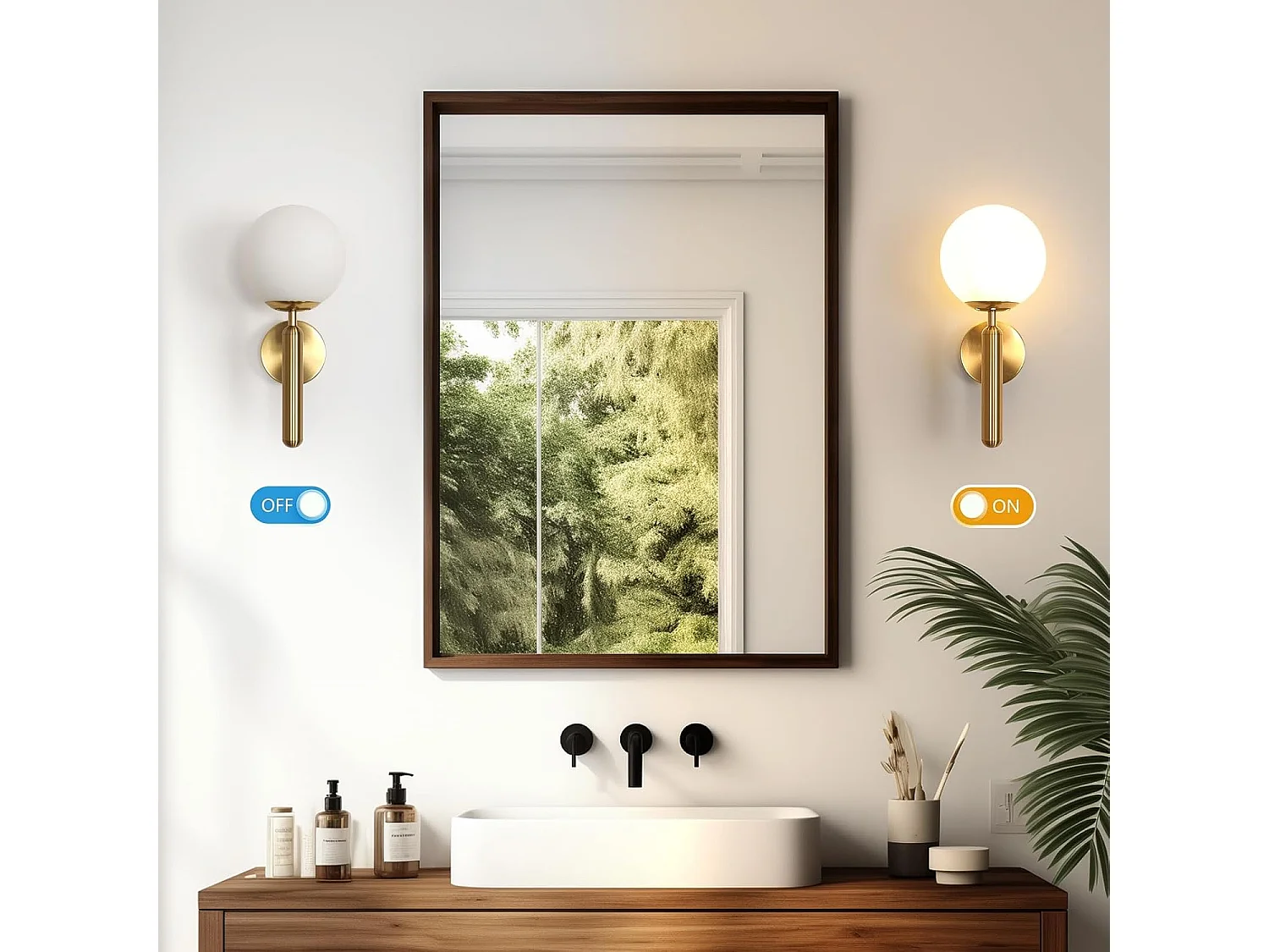 Applique murale d'intérieur moderne, applique murale dorée E27, applique murale créative en boule de verre, sans ampoule