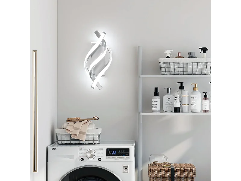 Applique Murale Interieur LED, 22W Lampe Murale Moderne Design en Aluminium, Applique Murale LED 6500K Blanc Froid pour Chambre Couloir Salon Escalier Bureau