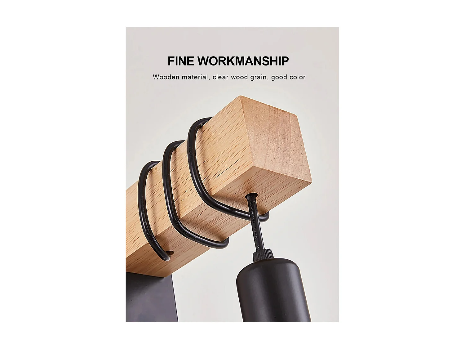 Applique Murale Rétro en Bois – Lampe Vintage E27 avec Ampoule Spirale G80 40W, Idéale pour Chambre, Salle à Manger & Décoration Intérieure