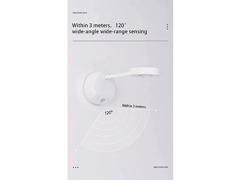 Applique murale sans fil avec détecteur de mouvement, LED rechargeable par USB Type-C, pour cuisine et chambre, blanche, avec télécommande
