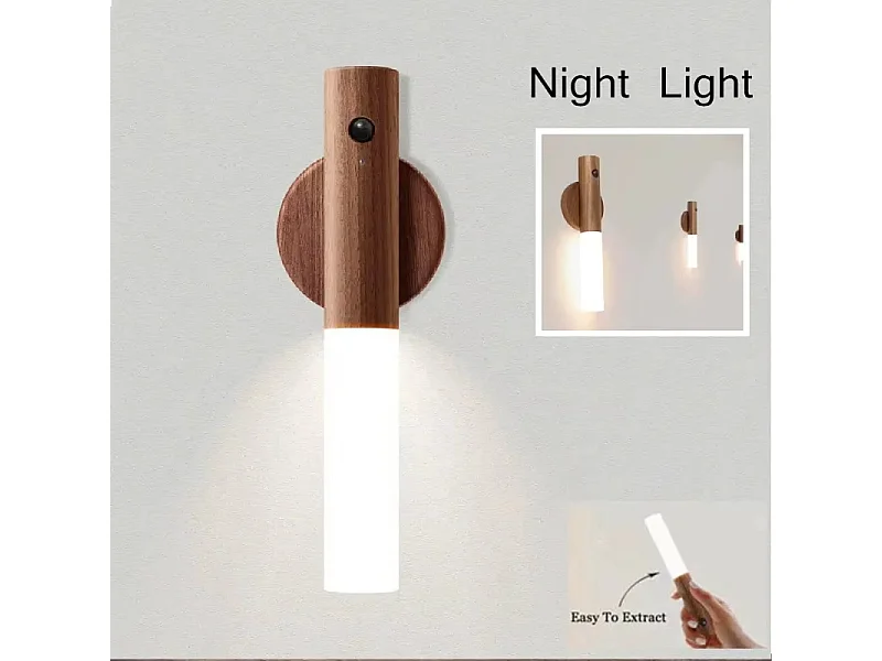 Lampe murale magnétique à LED USB avec détecteur de mouvement, idéale pour une cuisine, un placard, une chambre à coucher ou des escaliers,A