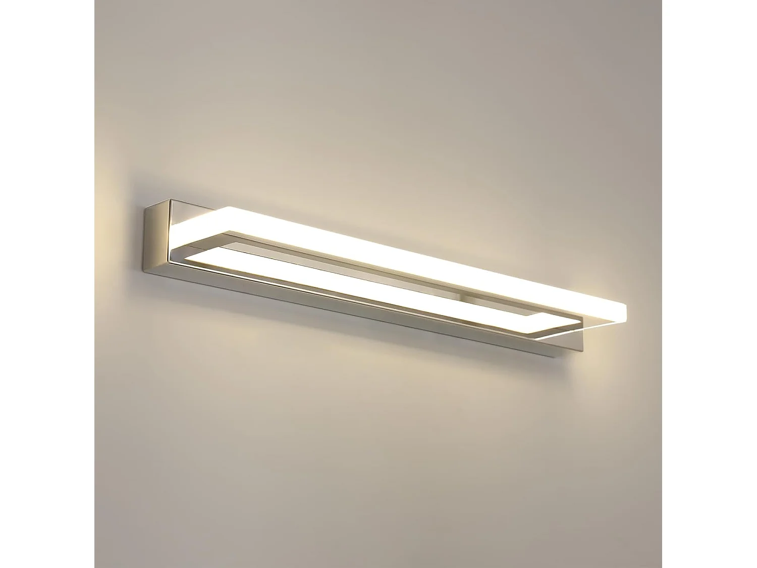 Lampe pour Miroir LED Salle de Bains 9W 800LM,Lampe Miroir 42cm 4500K Blanc Neutre,Applique Murale Intérieure Moderne pour Miroir Armoir Tableau