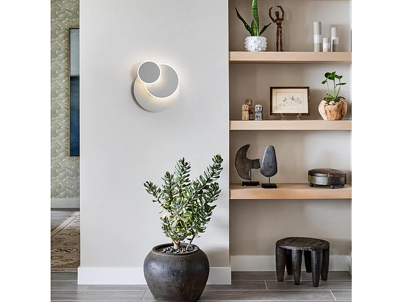 Applique Murale Moderne Intérieur LED,15W 1687LM Créatif 3 en 1 350° Rotatif Lampe Murale, Éclairage Acrylique Luminaire Mural,4500K Lumière Neutre