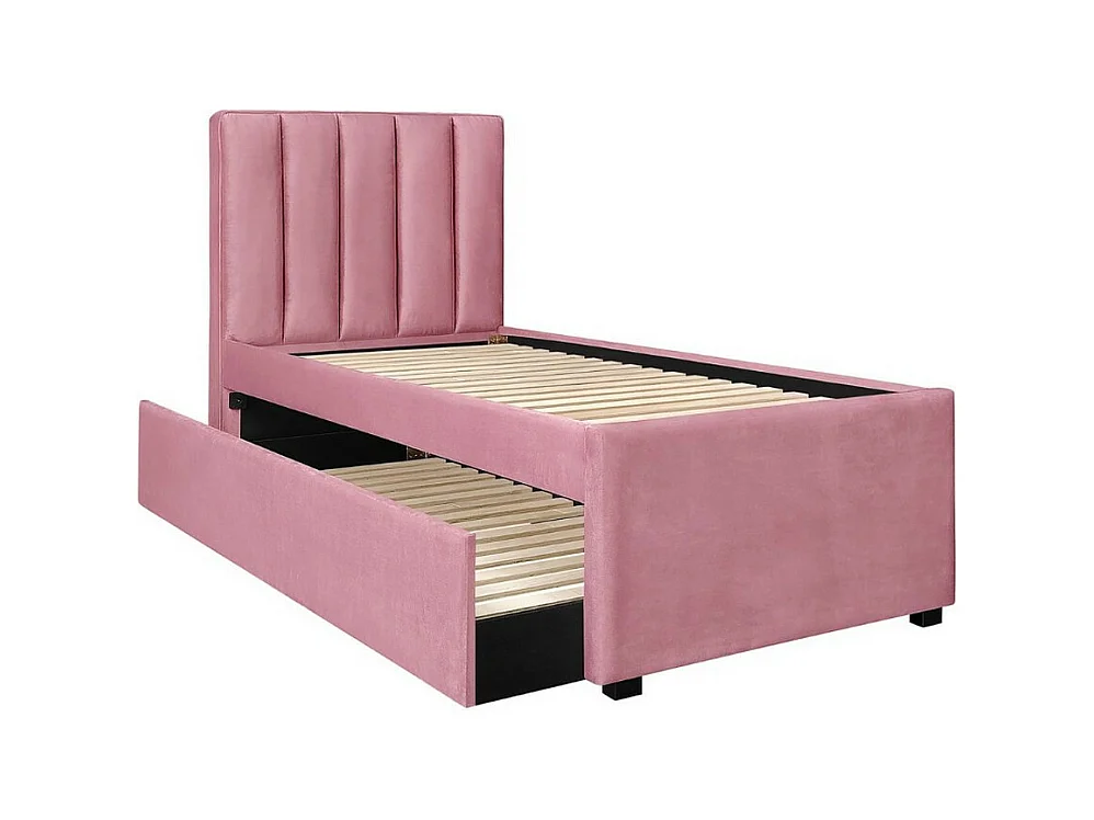 Letto a scomparsa rosa 90 x 200 cm con rete a doghe Tom