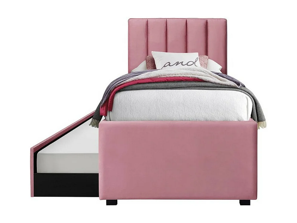 Cama nido rosa de 90 x 200 cm con somier Tom