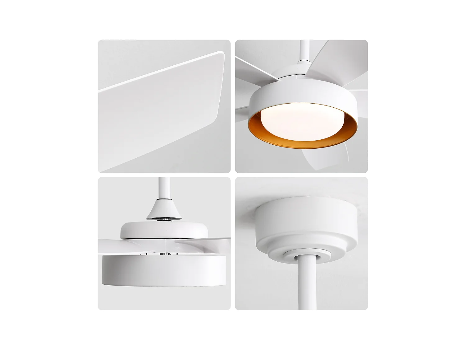 Ventilateur de Plafond Moderne 42 Pouces avec Lumière LED 3CCT, Moteur Réversible, Télécommande – Idéal pour Salon, Chambre, Bureau