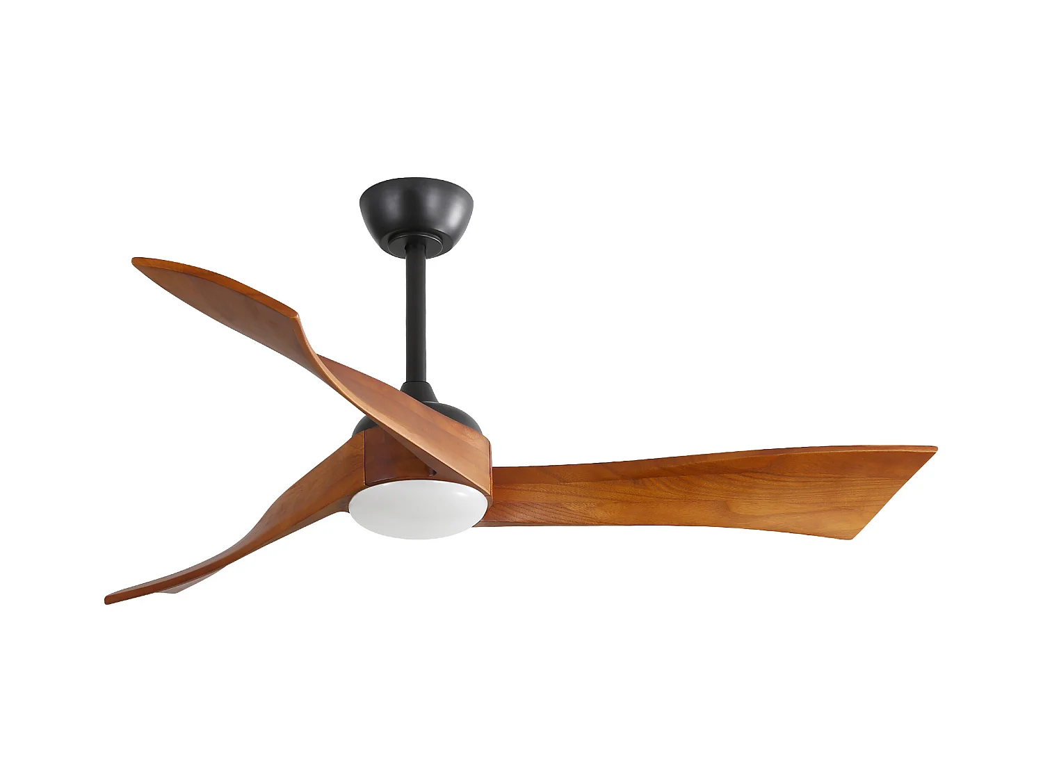 Ventilateur de Plafond Minimaliste en Bois Massif 52 Pouces, Moteur Réversible CC, Design Moderne – Pour Salon, Chambre, Terrasse