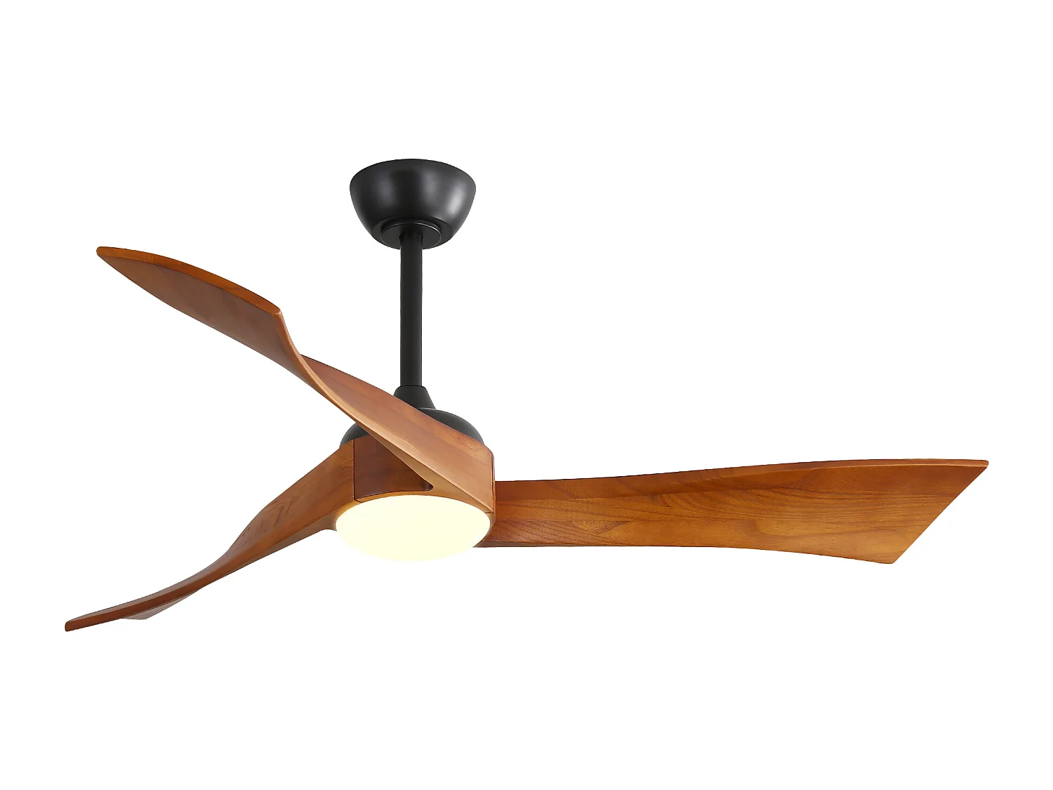 Ventilateur de Plafond Minimaliste en Bois Massif 52 Pouces, Moteur Réversible CC, Design Moderne – Pour Salon, Chambre, Terrasse