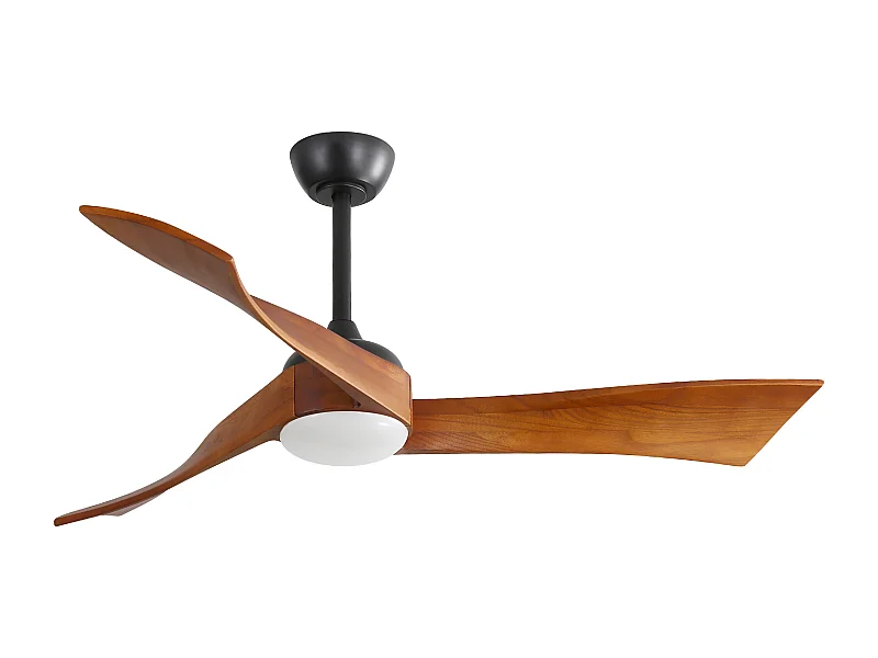 Ventilateur de Plafond Minimaliste en Bois Massif 52 Pouces, Moteur Réversible CC, Design Moderne – Pour Salon, Chambre, Terrasse