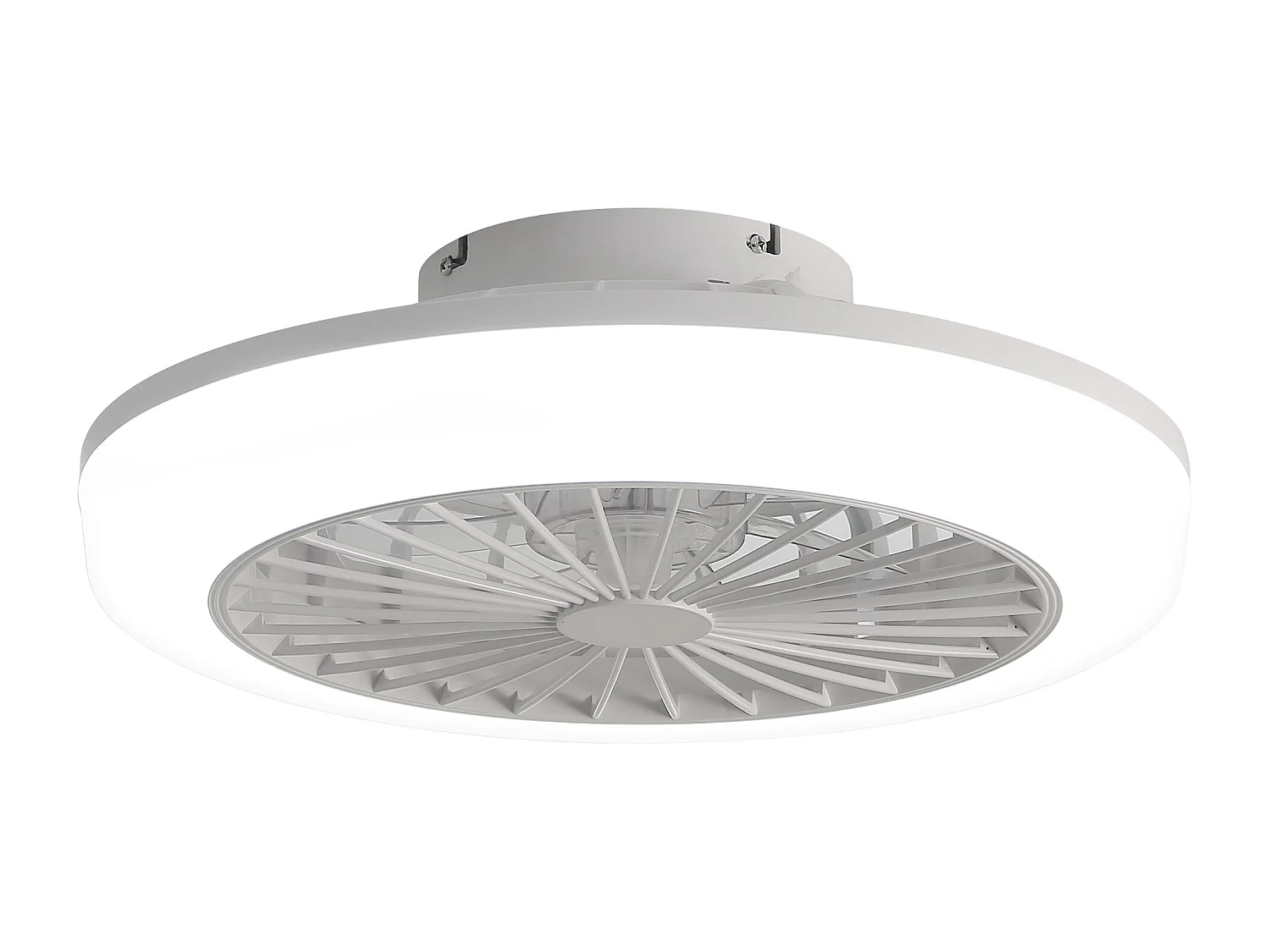 Ventilateur plafond sans pales 18" LED 60W 3CCT, moteur CC, télécommande – chambre, cuisine, bureau