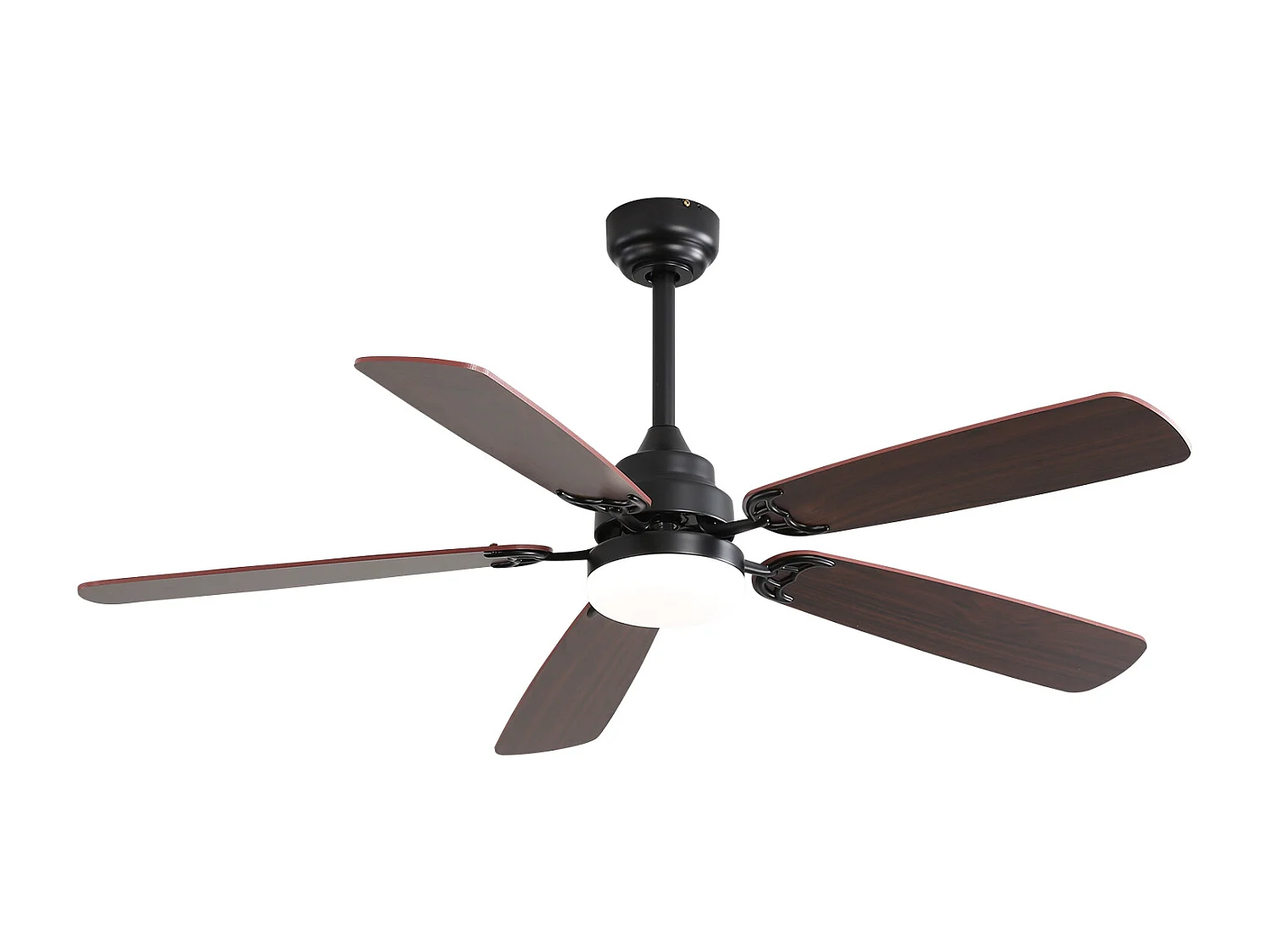 Ventilateur de Plafond Moderne 52 pouces avec Lumière LED 18W - Moteur CC Réversible - Télécommande et Minuterie - Pour Salon, Chambre, Bureau