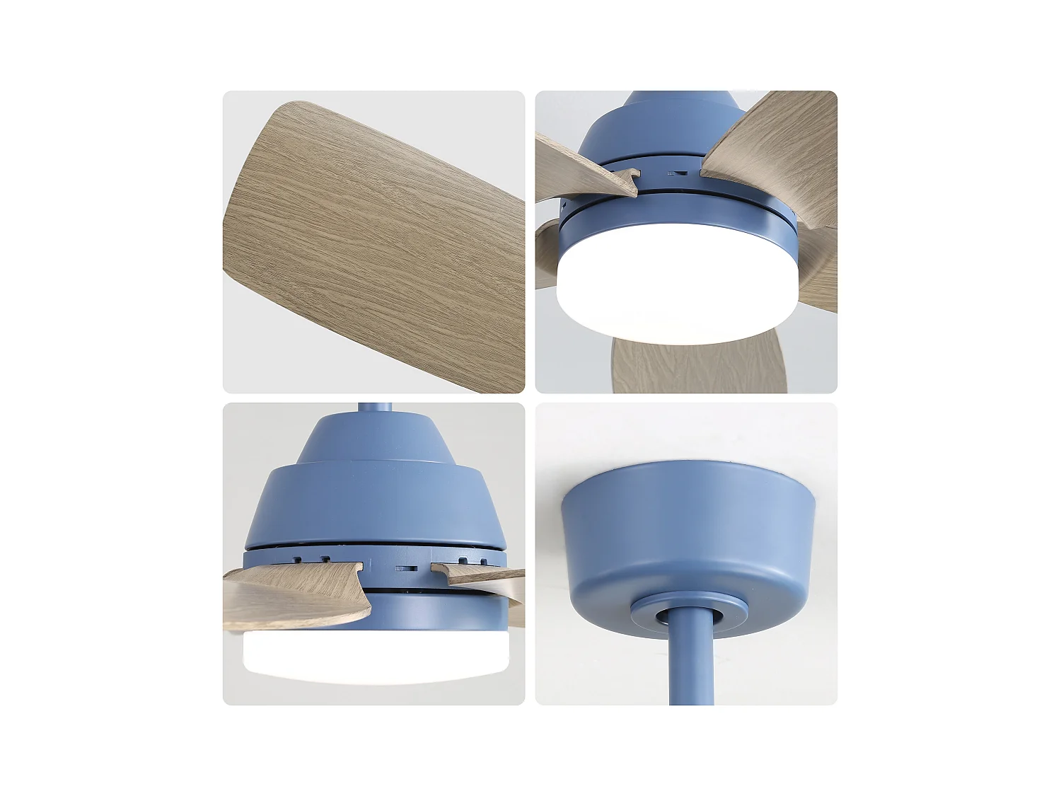 Ventilateur de Plafond 42 Pouces avec Lumière LED 3CCT – Moteur Réversible CC – Télécommande – Pour Petites et Moyennes Pièces