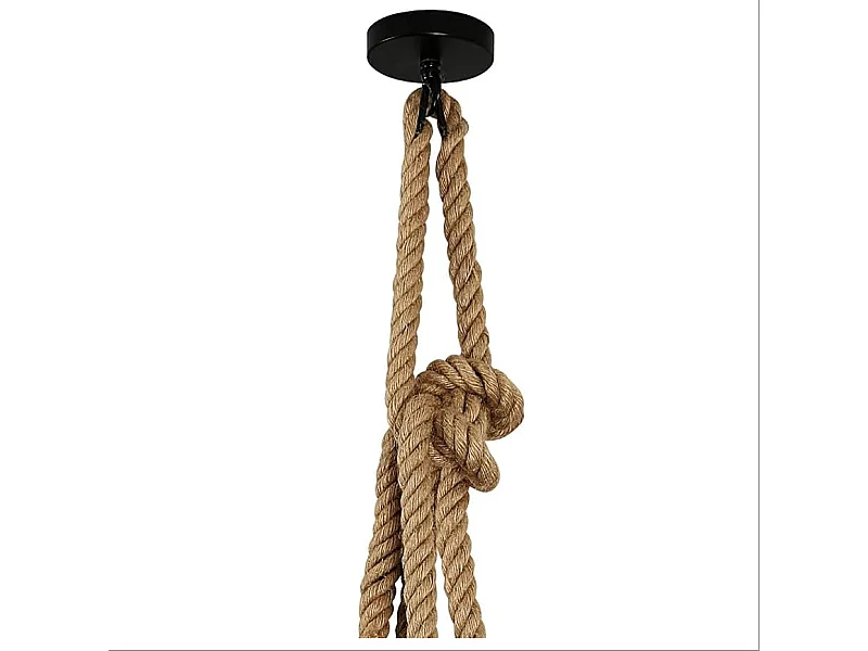 Lustre industriel, lustre en corde de chanvre, plafonnier créatif de salon de restaurant d'hôtel 2M [Classe énergétique E]