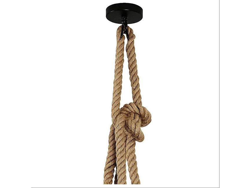 Lustre industriel, lustre en corde de chanvre, plafonnier créatif de salon de restaurant d'hôtel 2M [Classe énergétique E]