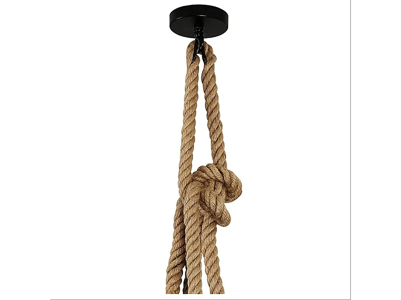 Lustre industriel, lustre en corde de chanvre, plafonnier créatif de salon de restaurant d'hôtel 2M [Classe énergétique E]